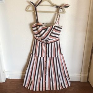 Springtime Stripes Midi Dress